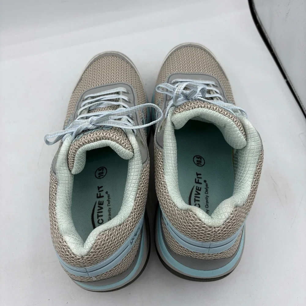 Gravity Defyer Shoes Womens Size 10.5 Gdefy Walk Sneaker Gray Teal Blue Correcti